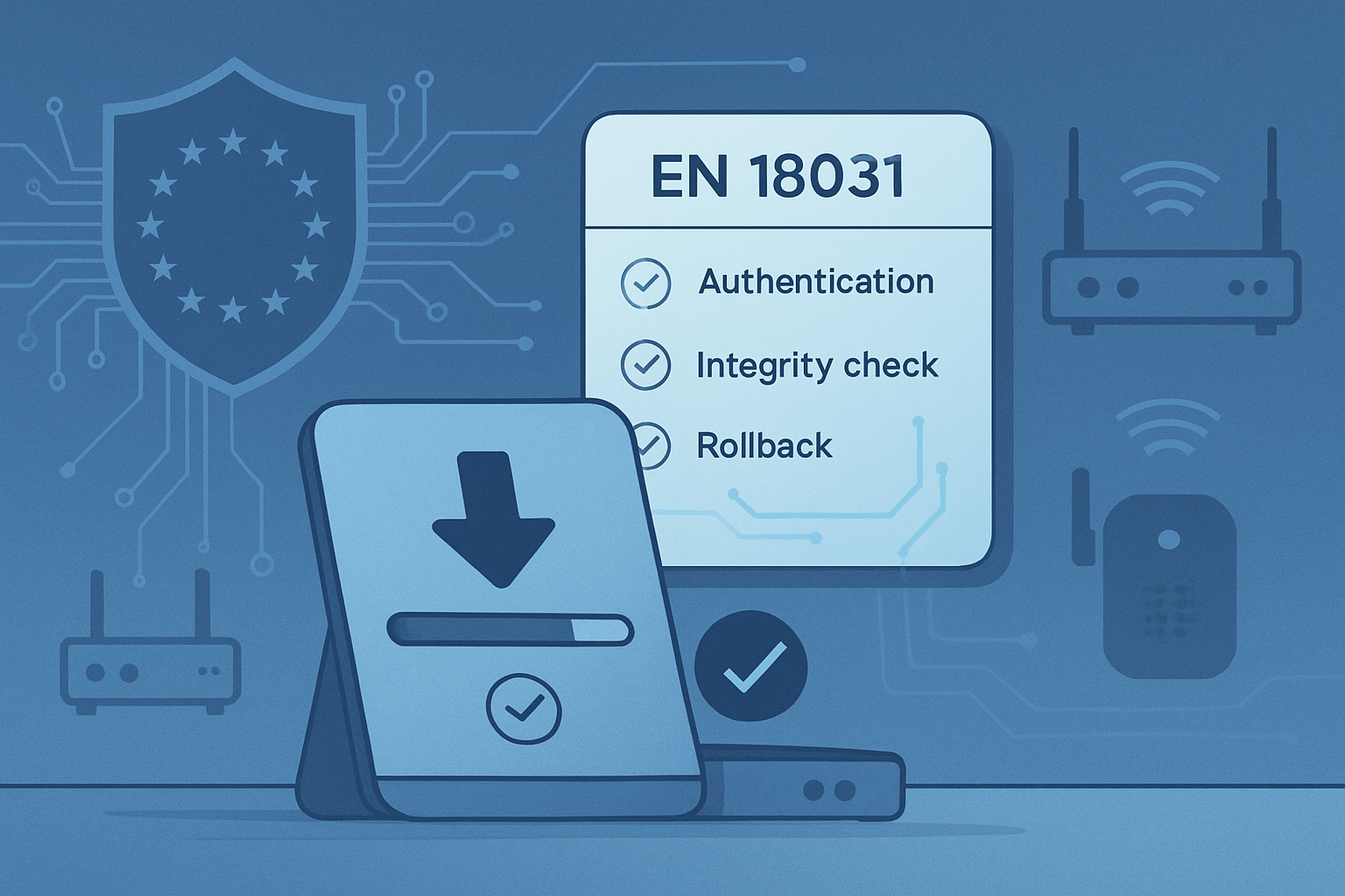 EN 18031 software update mechanism requirements for secure firmware delivery and verification