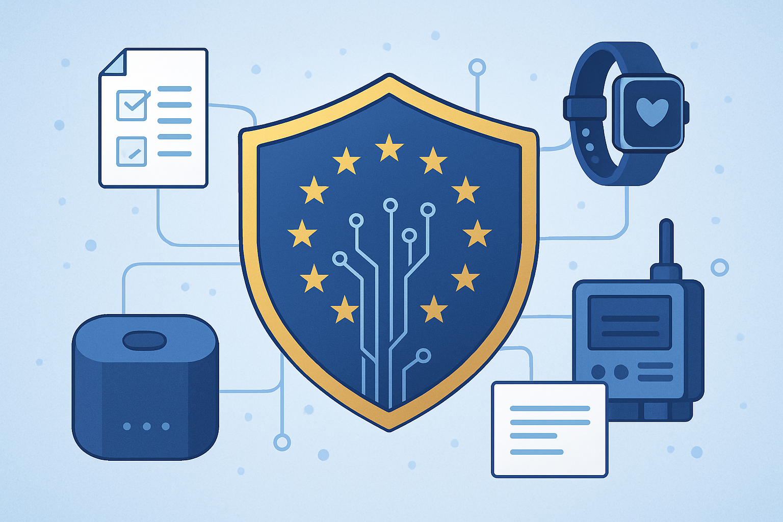 EU cybersecurity regulations overview - RED Directive, Cyber Resilience Act, and EN 18031 compliance for IoT manufacturers