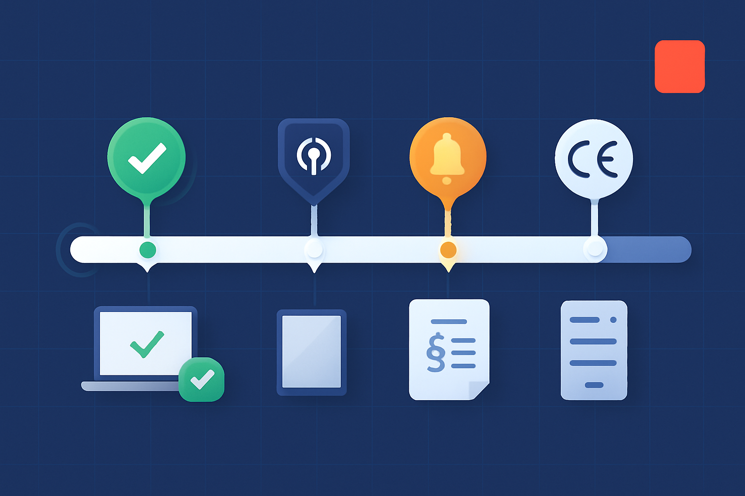 Timeline of RED/EN 18031 and CRA compliance deadlines - EN 18031 mandatory now, CRA reporting next, CRA main obligations last
